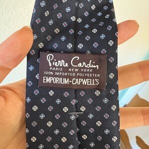 Pierre Cardin Dark Blue Tie with Dotted Pattern